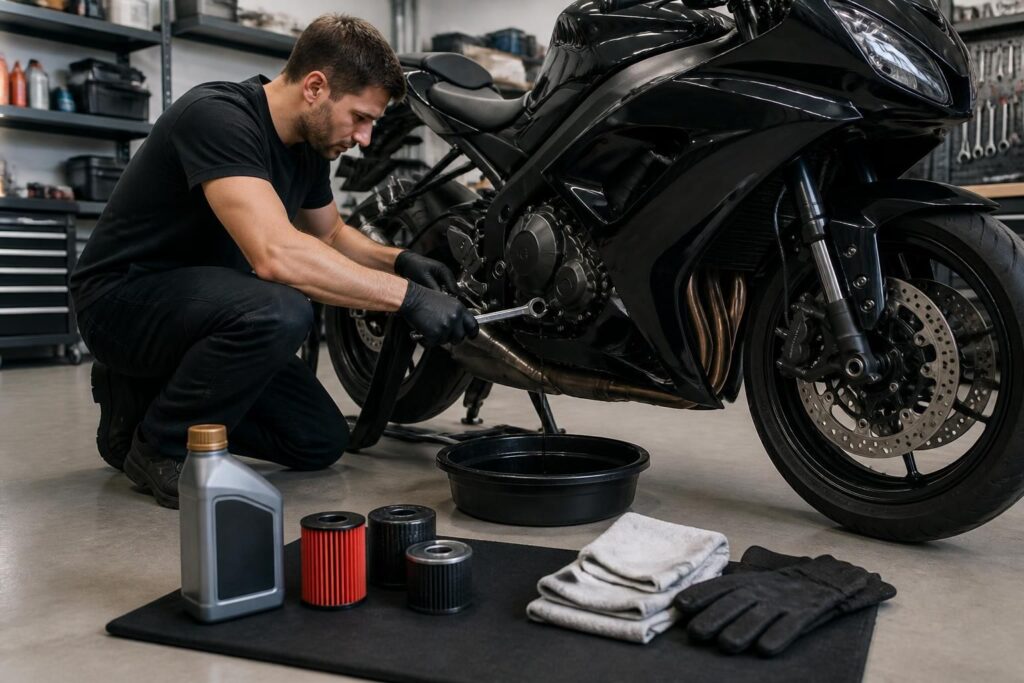 Faire la vidange de sa moto soi-même : étapes et erreurs à éviter