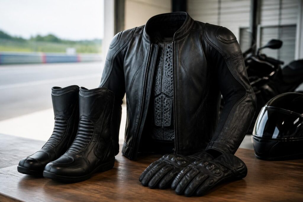 S’équiper à moto quand on débute : blouson, gants, bottes, dorsale