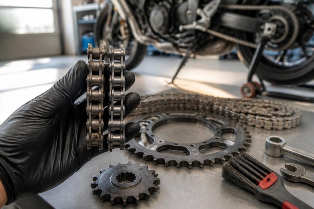découvrez quand remplacer votre kit chaîne moto et apprenez à reconnaître les signes d'usure pour assurer la sécurité et la performance de votre moto.