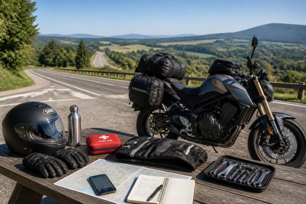 Préparer un road-trip à moto : itinéraire, bagagerie et checklist
