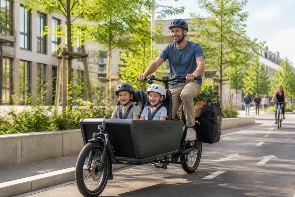 découvrez le vélo cargo, la solution idéale pour transporter vos enfants et vos courses facilement, sans utiliser la voiture. pratique, écologique et économique.