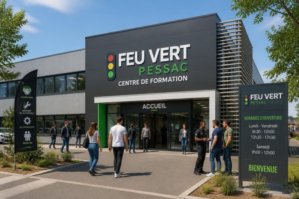 découvrez les horaires d'ouverture, les formations disponibles et les services proposés par feu vert à pessac pour entretenir et réparer votre véhicule en toute sérénité.